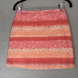 Exact Change Skirt Women's Size S Jacquard Boho Coquette‎ Kawaii Soft Ditsy Y2K